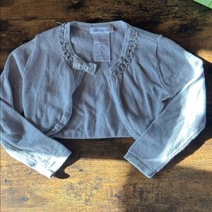 Bonnie Jean Metallic Cardigan with Beaded Trim